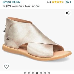 Born Iwa Sandals Soft Gold Sz 8